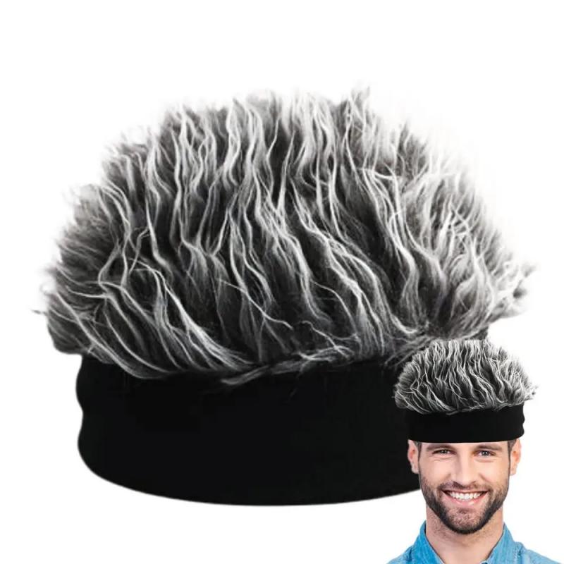 남녀공용 합성 가발 스파이크 헤어 비니 캡 가짜 짧은  - Outdoor Sport Hat 리뷰 및 가격