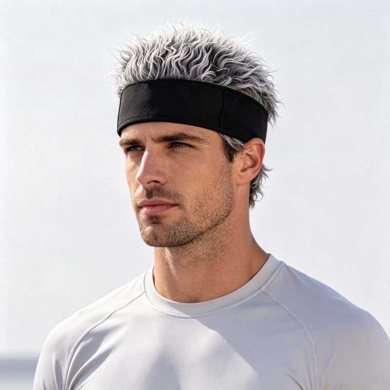 남녀공용 합성 가발 스파이크 헤어 비니 캡 가짜 짧은  - Outdoor Sport Hat 리뷰 및 가격